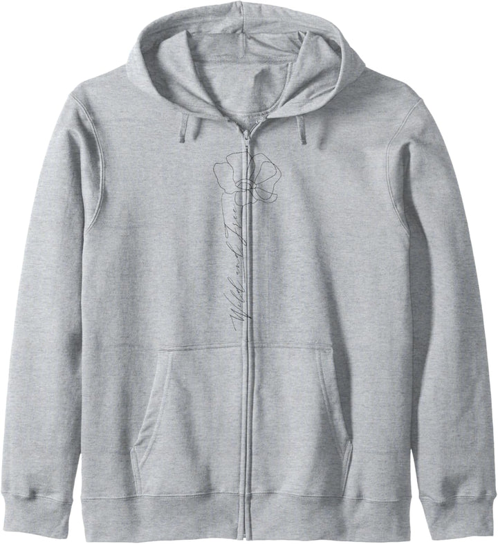 Inspirierender Spruch Wild and Free Wildflower Positive Zitat Kapuzenjacke