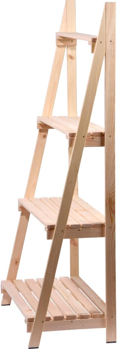 dobar® 58465e Grosses Blumenregal 4-stufig | Pflanzregal Massivholz | Blumenleiter | Pflanzständer |