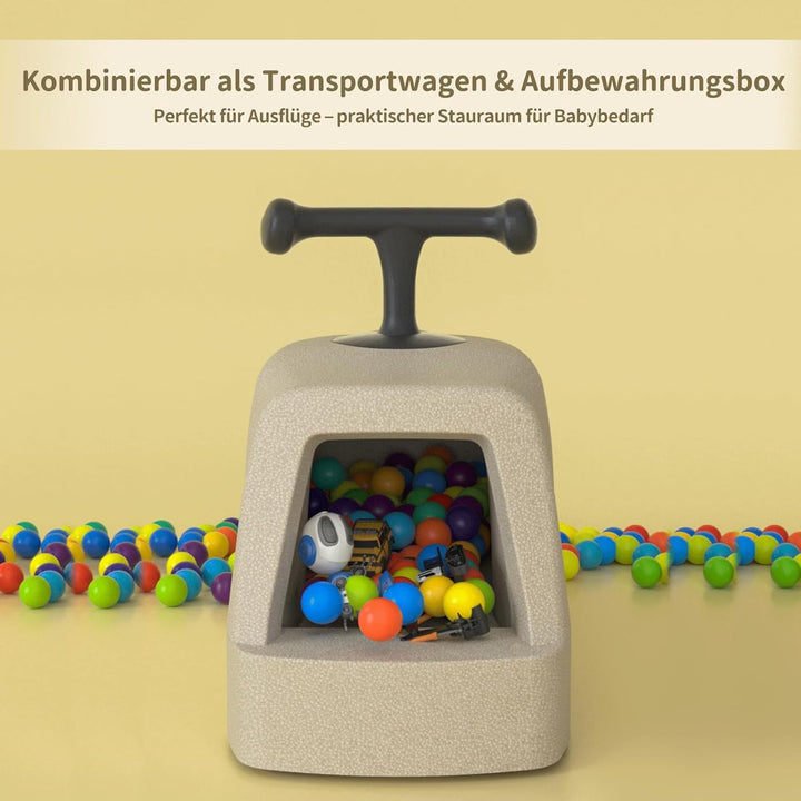 Babyrutscher,Babyroller,Babyrollbrett für+6 Monaten,3in1 Rutscher,Baby-Walker,Ride-On und Caster-Boa