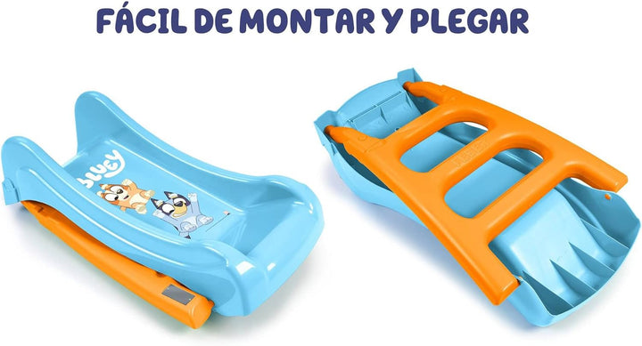 FEBER - First Slide Bluey Kinderrutsche, kleine Grösse, mit Schlauchöffnung zur Umwandlung zur Wasse