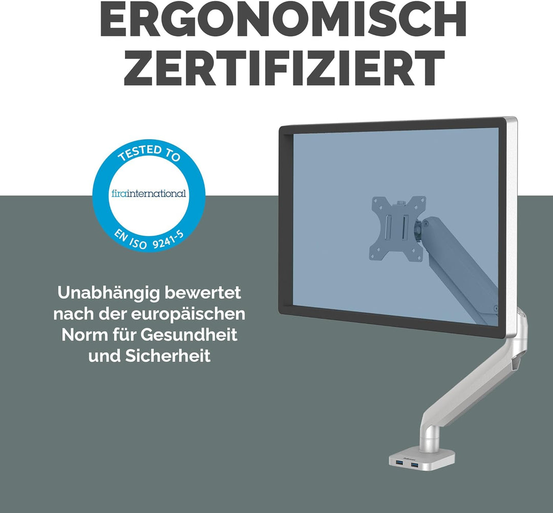 Fellowes Monitor Halterung für 1 Bildschirm bis 32 Zoll (81,28 cm) - Platinum Series Monitor Arm mit