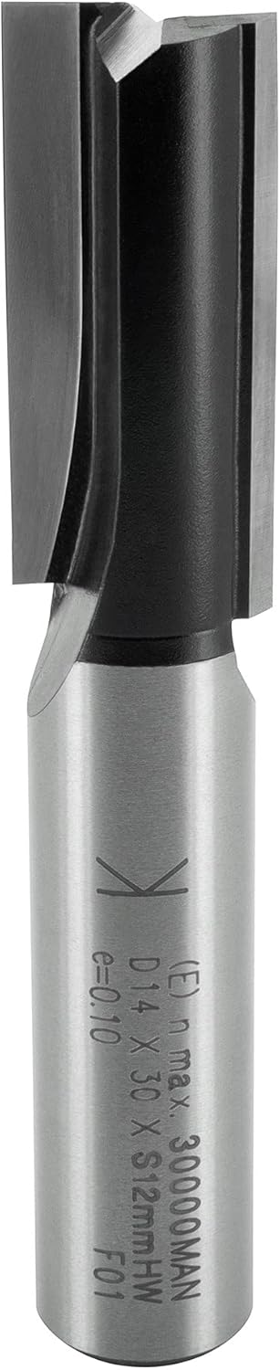 ENT 10537 Nutfräser HW, Schaft (S) 12 mm, Durchmesser (D) 14 mm, NL 30 mm, SL 40 mm, GL 72 mm D=14 /