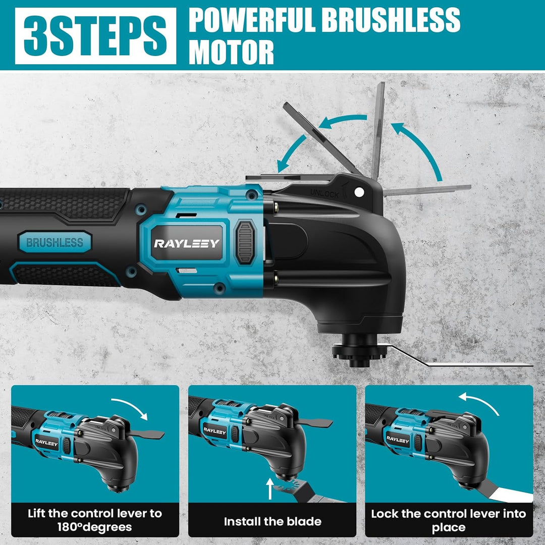 Akku Multifunktionswerkzeug für Makita 18V Akku, Oszillationswerkzeug Multitool mit 2.0Ah Akku, Bürs