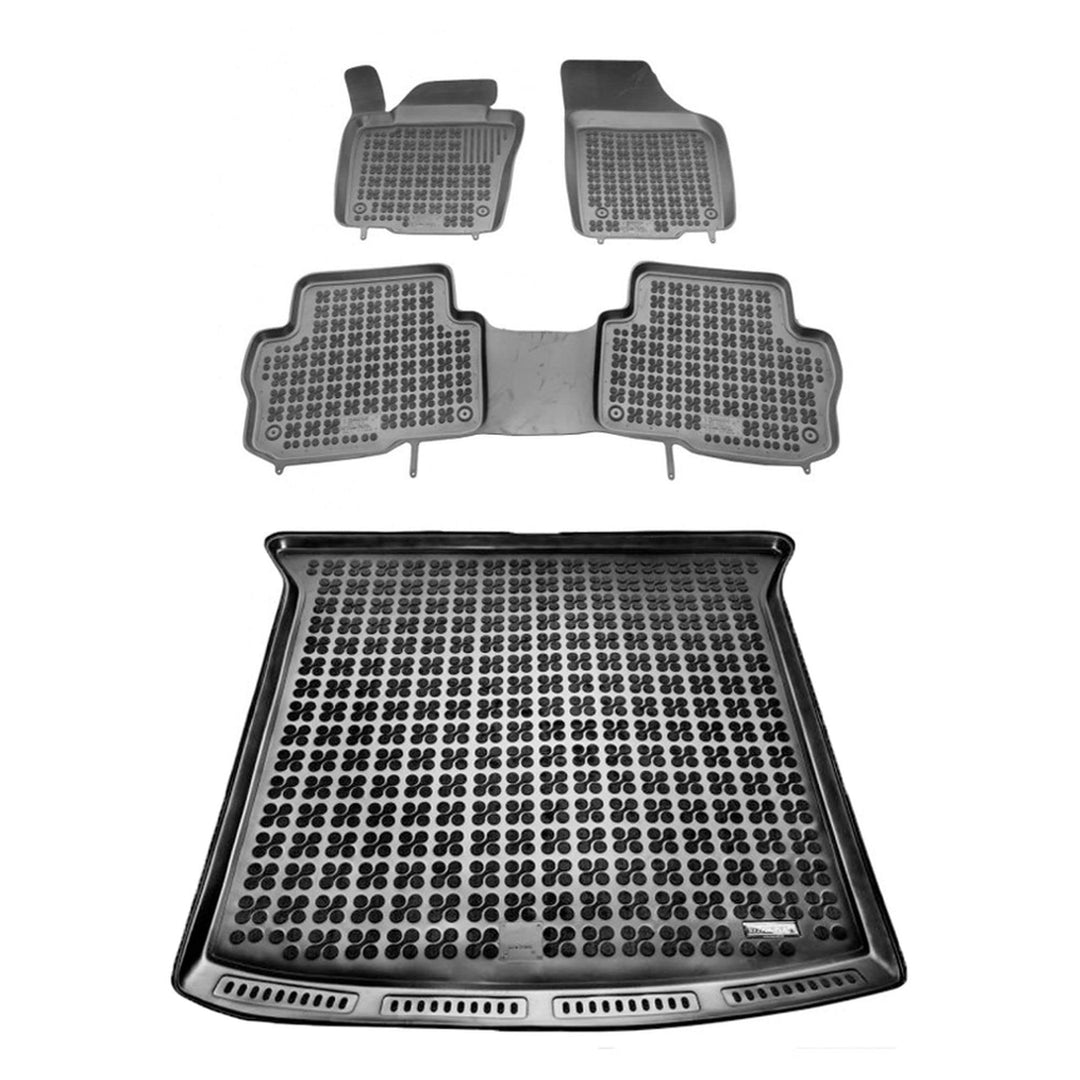 M MOTOS Satz Gummifussmatten und Kofferraummatten für Seat ALHAMBRA II ab 2010, VW SHARAN II ab 2010