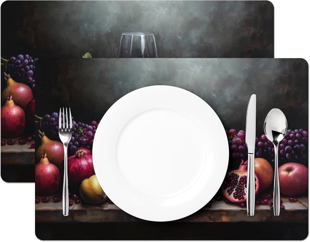 KitchenYeah© Platzsets Abwaschbar 6-Teilig 45x30 cm Tischsets Platzdeckchen rutschfeste Platzset Unt