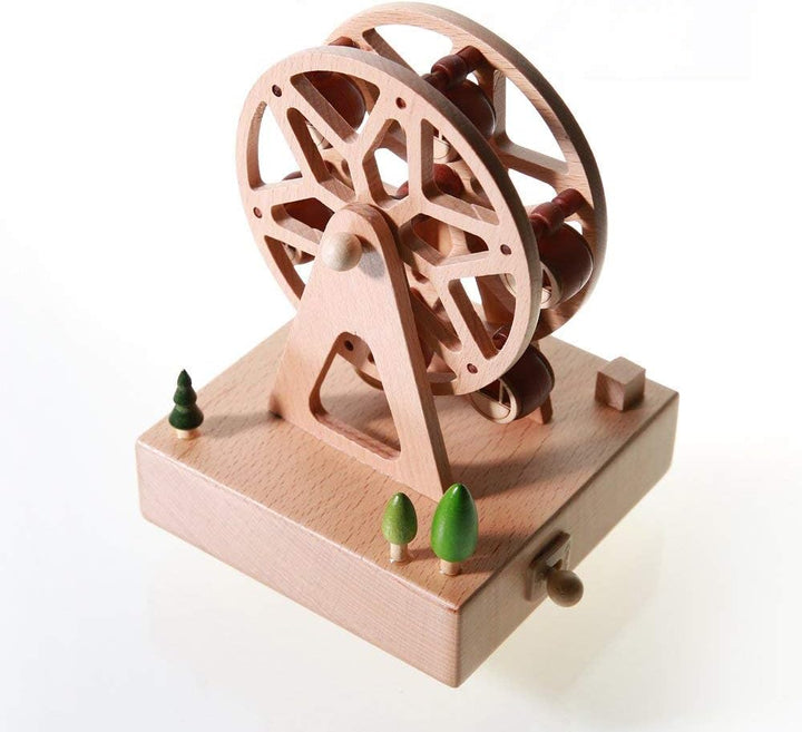 Chonor Innovative Szene aus Holz Spieluhr, Premier Spieluhr Handkurbel Handwerk Reine Hand-klassisch