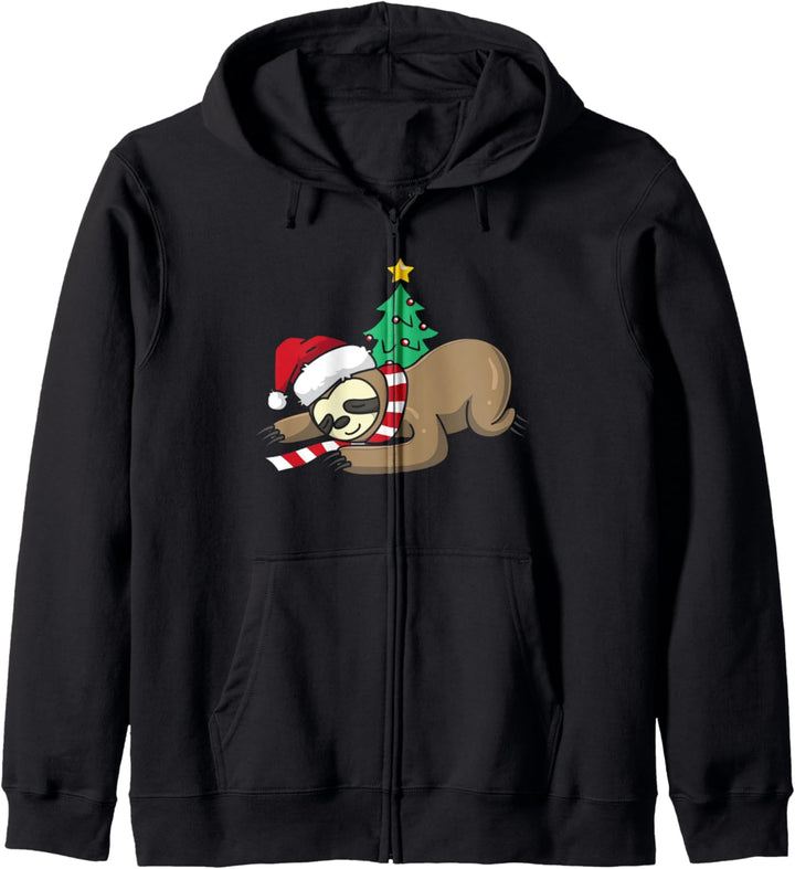 Faultier Weihnachten Kapuzenjacke