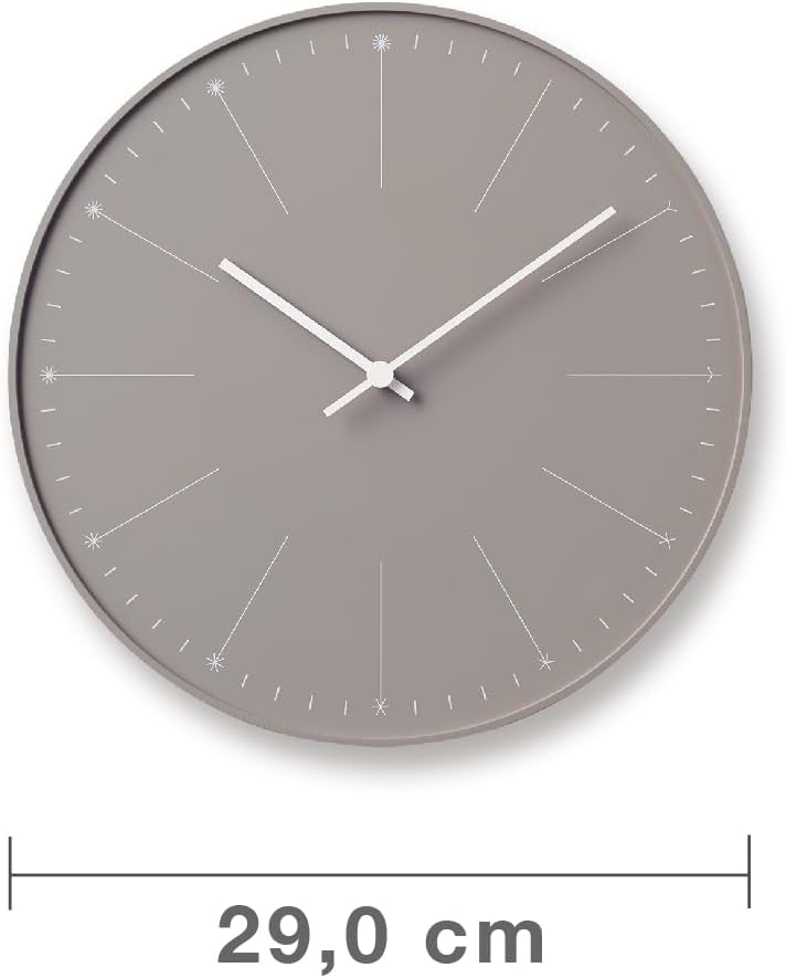 Lemnos Wanduhr Dandelion/Grosse Designer Wanduhr ohne Tickgeräusche aus Japan/Wanduhr modern mit sch
