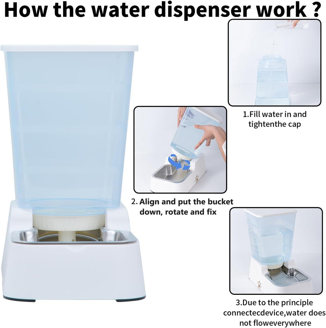 5L Automatischer Hundefutterspender und Hundewasserspender Katzenfutterspender und Katzenwasserspend