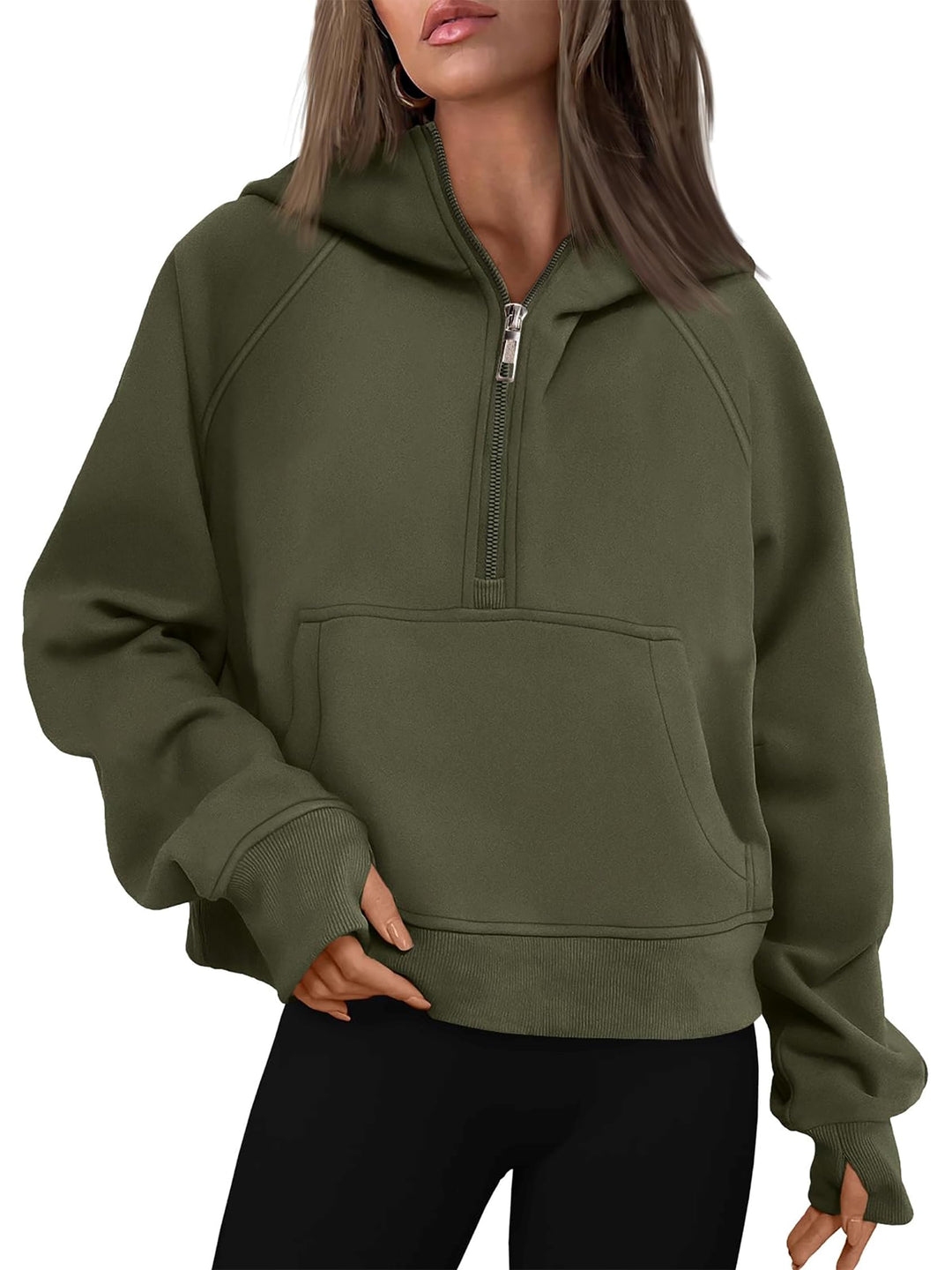 Timuspo Hoodie Damen Sweatjacke Kapuzenjacke mit Fleecet-Innenfutter Basic Zip Up Hoodie Pullover Wi