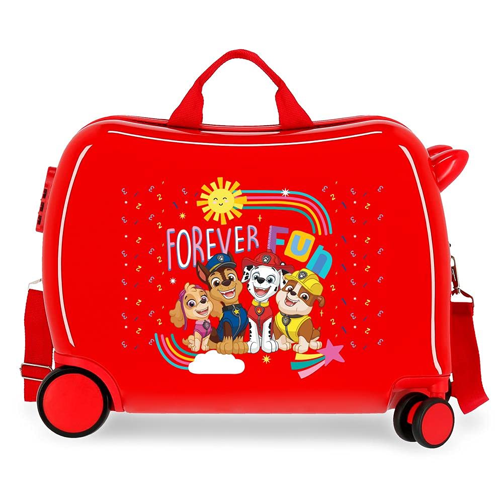 La Patrulla Canina Forever Fun Kinderkoffer, 50 x 38 x 20 cm Kinderkoffer Rot, Kinderkoffer Rot