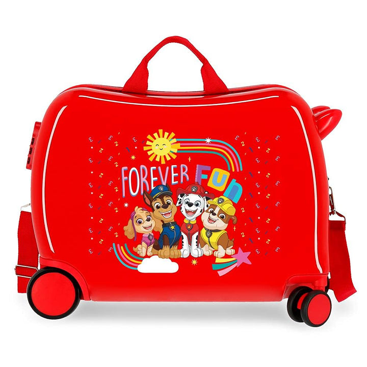 La Patrulla Canina Forever Fun Kinderkoffer, 50 x 38 x 20 cm Kinderkoffer Rot, Kinderkoffer Rot