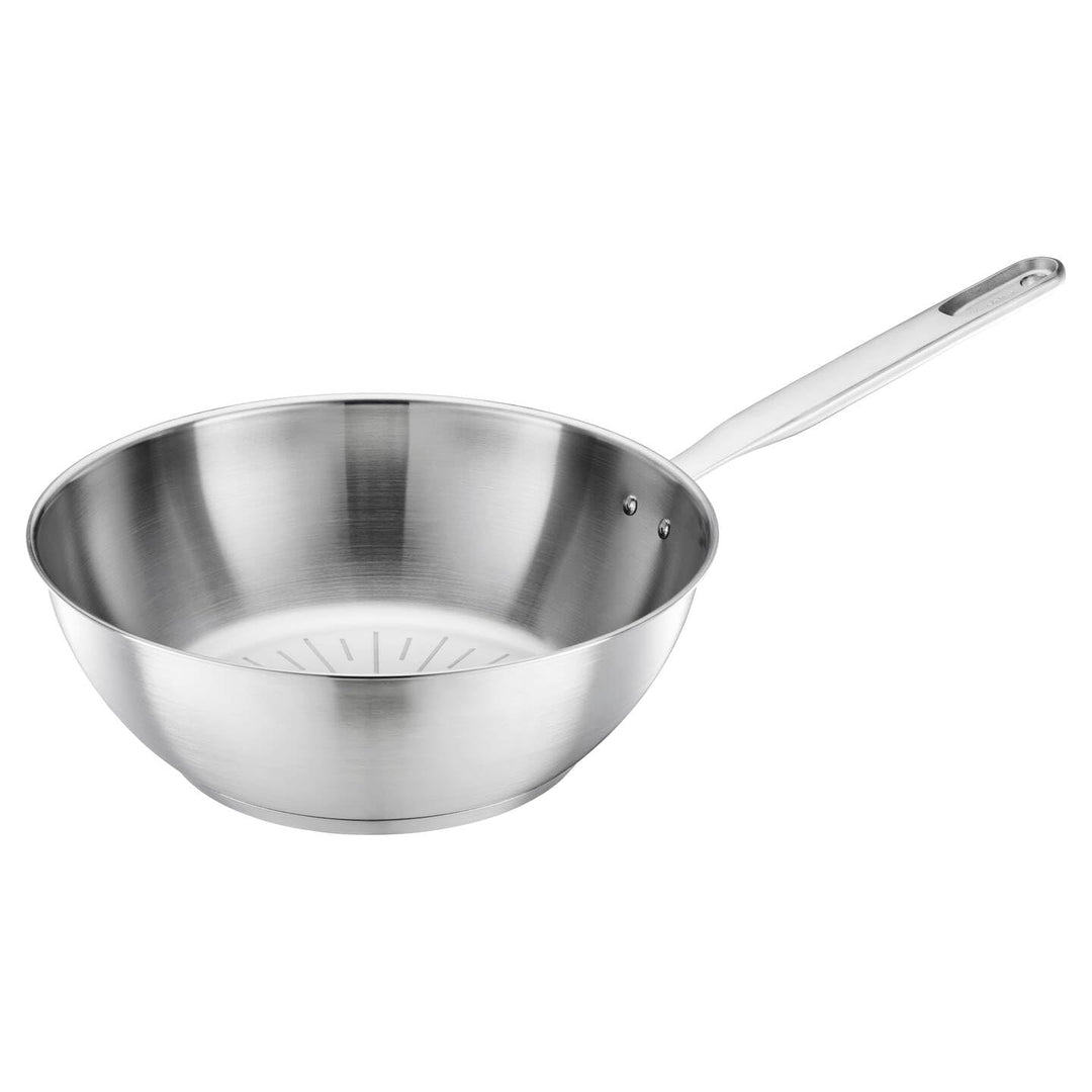 Fiskars All Steel pure Wok 28 cm, Silber, Wok 28 cm