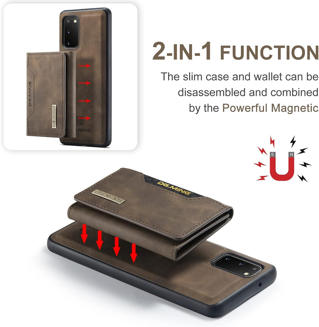 UDBKKDX 2 in 1 Handyhülle für Samsung Galaxy S22 Ultra, abnehmbare Brieftasche und magnetische Adsor