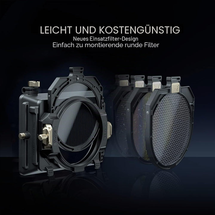 TILTA Mirage Matte Box 95 mm runder Filterrahmen, kompatibel mit 4 x 5,65 Zoll Filter, mit 67 mm/72