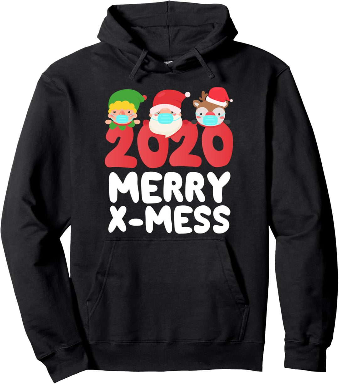 2020 Frohe X-Mess Lustige Weihnachten Pandemie Quarantäne Pullover Hoodie