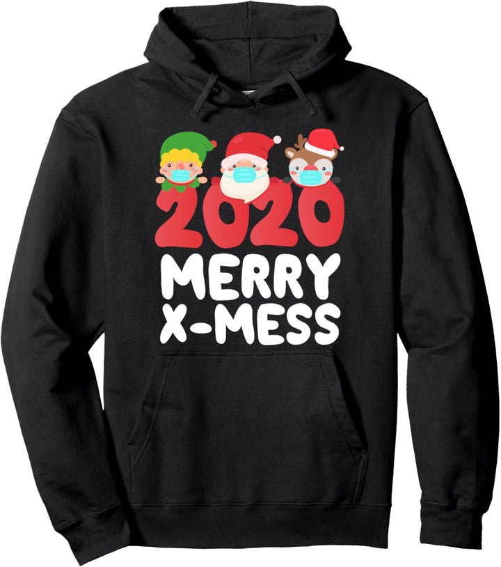 2020 Frohe X-Mess Lustige Weihnachten Pandemie Quarantäne Pullover Hoodie
