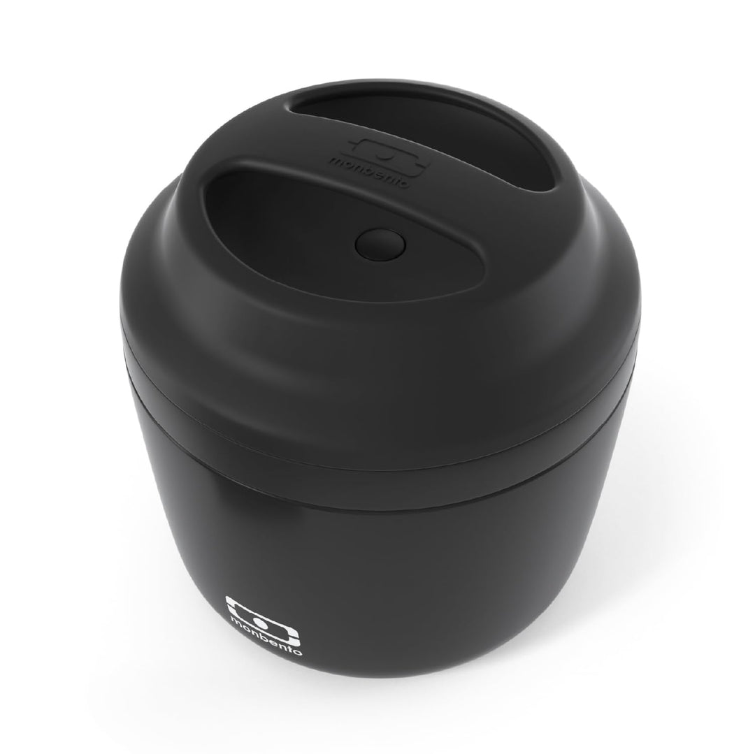 monbento - Thermobehälter für Essen MB Element Onyx - Auslaufsicher und Lebensmittelbehälter Hält Sp