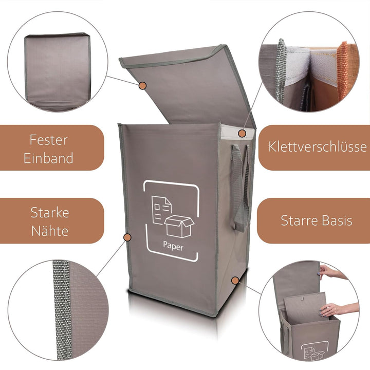 NYIKA Recycling System - Altglas Sammelbehälter - Pfandflaschen Aufbewahrung - Leergut Sammelbehälte