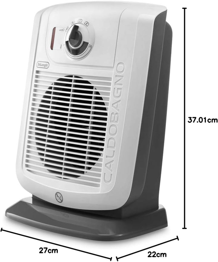 De'Longhi HBC 3030 Heizlüfter, Heizlüfter, 2 Leistungsstufen, ECO-SILENCE Funktion, Tropfschutz, Som