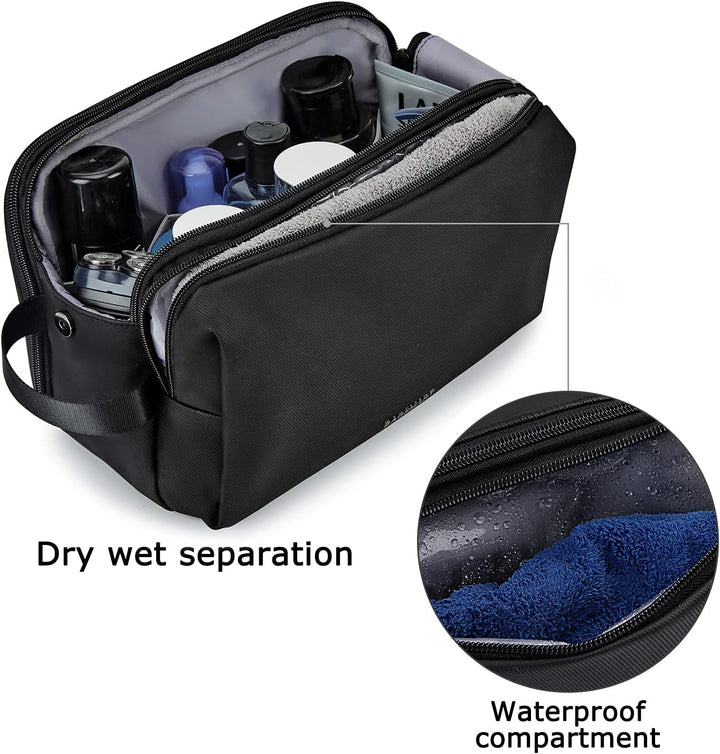 BAGSMART Kulturtasche für Herren,Travel Toiletry Organizer Dopp Kit Wasserabweisende Rasiertasche fü
