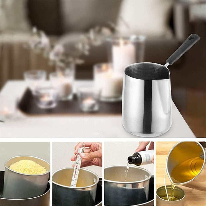 Edelstahl Türkische Kaffeekanne, Mokkakanne, Aufschäum-Milchkännchen, Türkische Kaffeekanne mit Grif