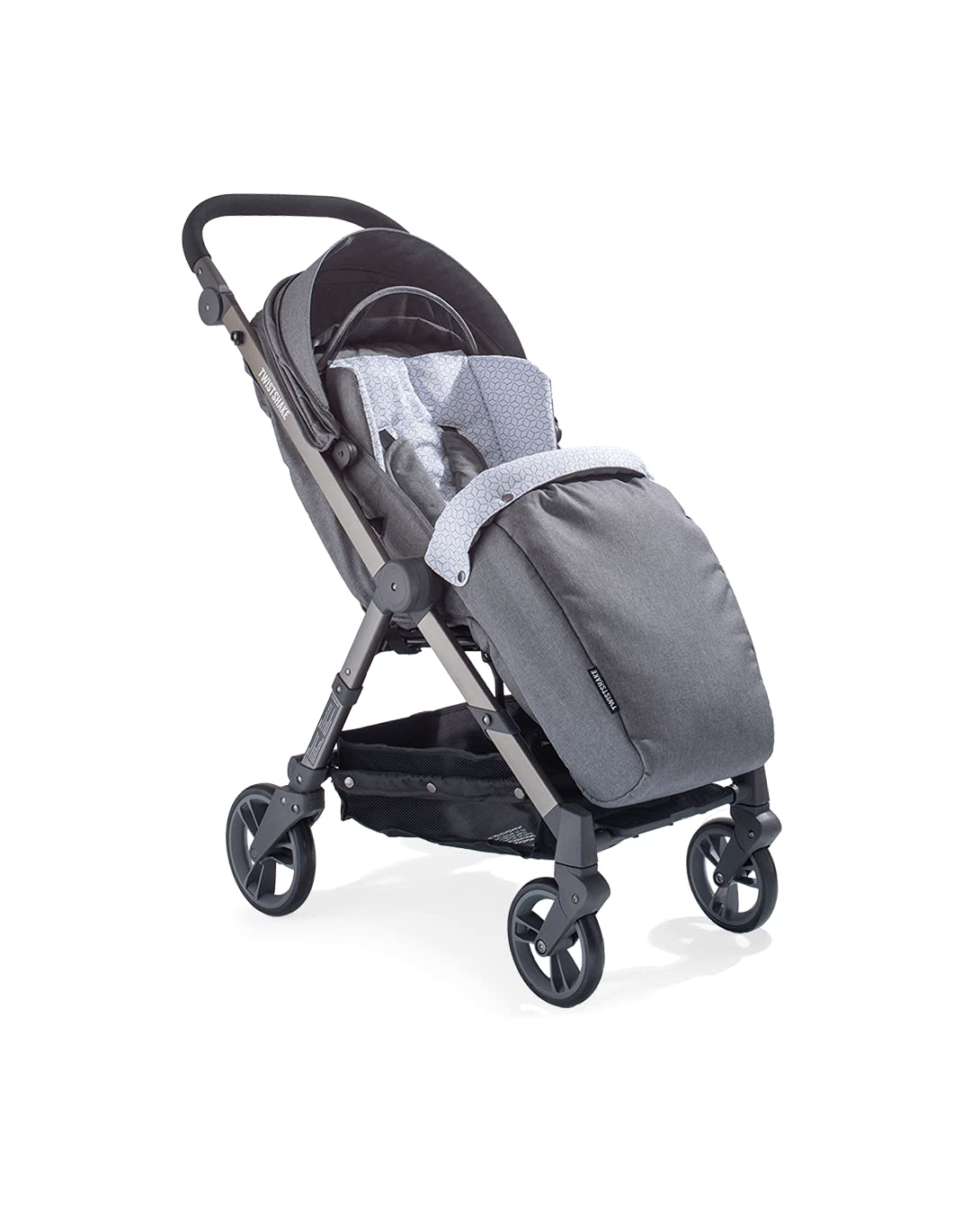 TWISTSHAKE Sitzauflage und Fusssack Set für Tour Kinderwagen, Grau Sitzauflage und Fusssack Grau, Si