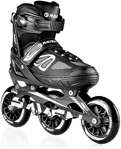 RAVEN Inlineskates Inliner optional als 2in1 Advance Big Wheels verstellbar Schwarz 35-39, Schwarz 3