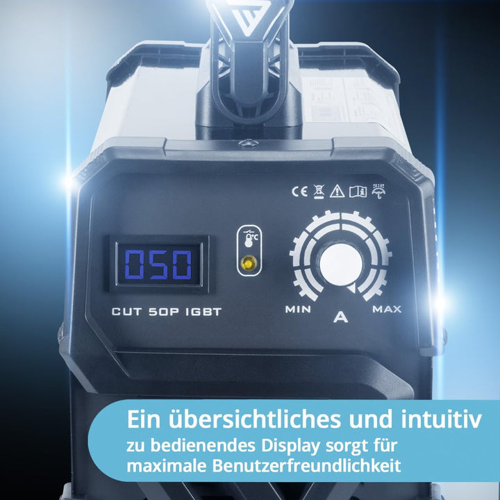 STAHLWERK CUT 50 Pilot IGBT Vollausstattung Plasmaschneider mit Pilotzündung und 50 Ampere, bis 14 m