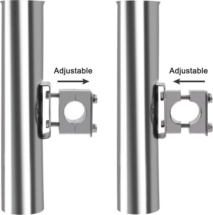 SHADDOCK Rutenhalter Einstellbar Edelstahl Angelrute Racks Angelrutenhalter Stabil 360 Grad Drehbar