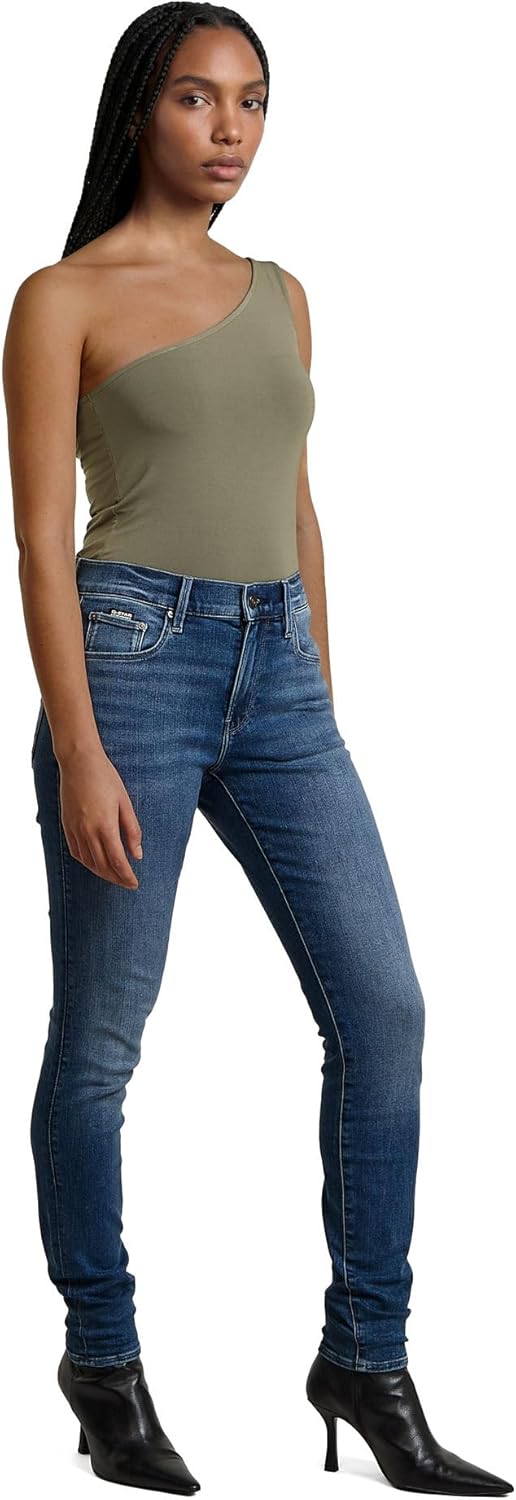 G-STAR RAW Damen Jeans 3301 Skinny Ankle Jeans 23W / 28L Blau (Medium Aged D05175-8968-071), 23W / 2