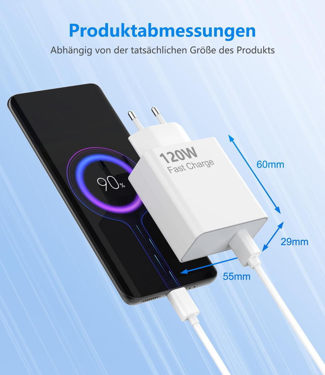 120W USB Ladegerät Ladekabel Kompatibel für Xiaomi 15 14T pro Ultra 13T 12T 11T Pro, Turbo Schnellla