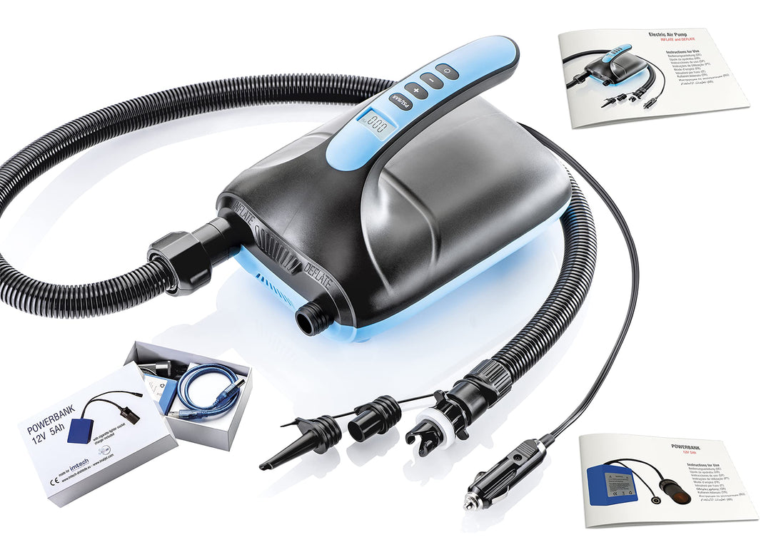 imatjet Elektrische SUP-Pumpe mit 3 Adapter für Stand Up Paddle Board Schlauchboot Luftmatratze I 12