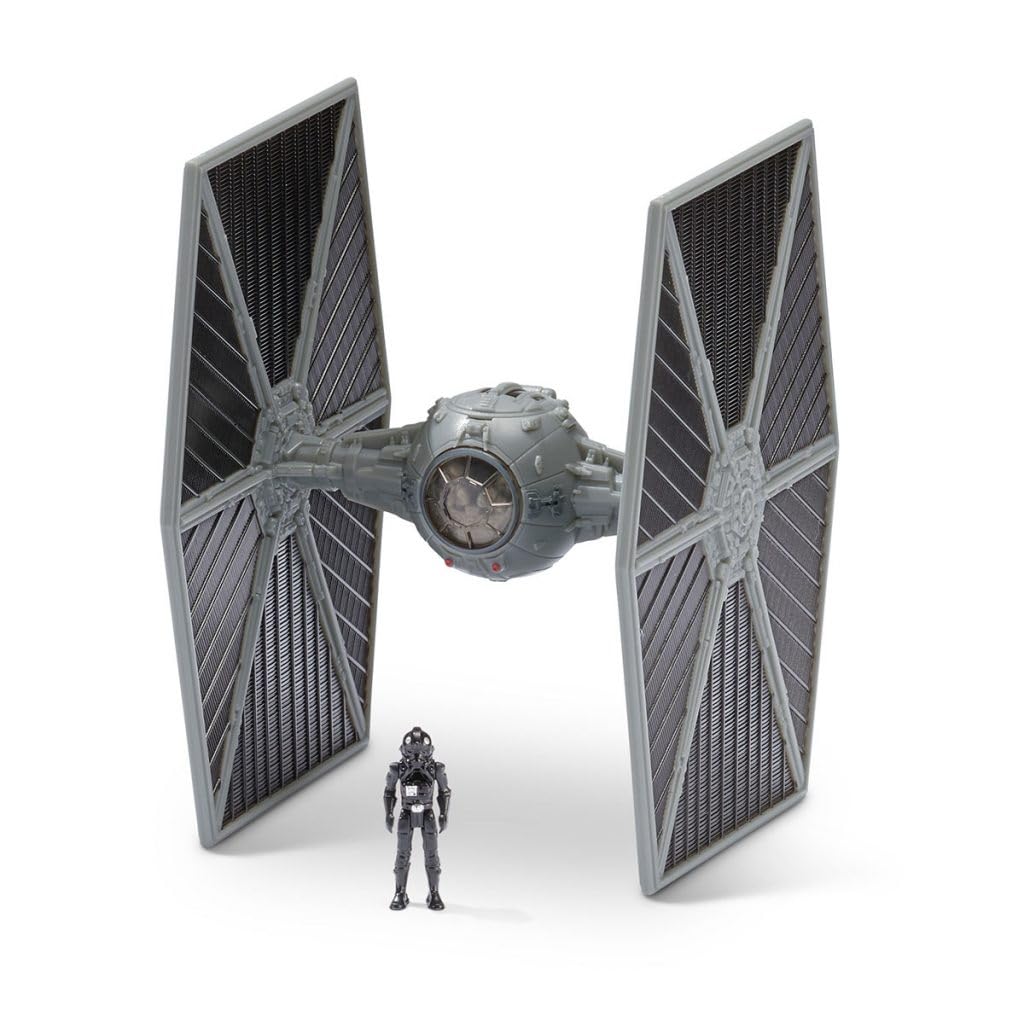 Bizak Star Wars Nave, 8 cm, Tie Fighter Grau, inkl. 1 Figur (62610004)