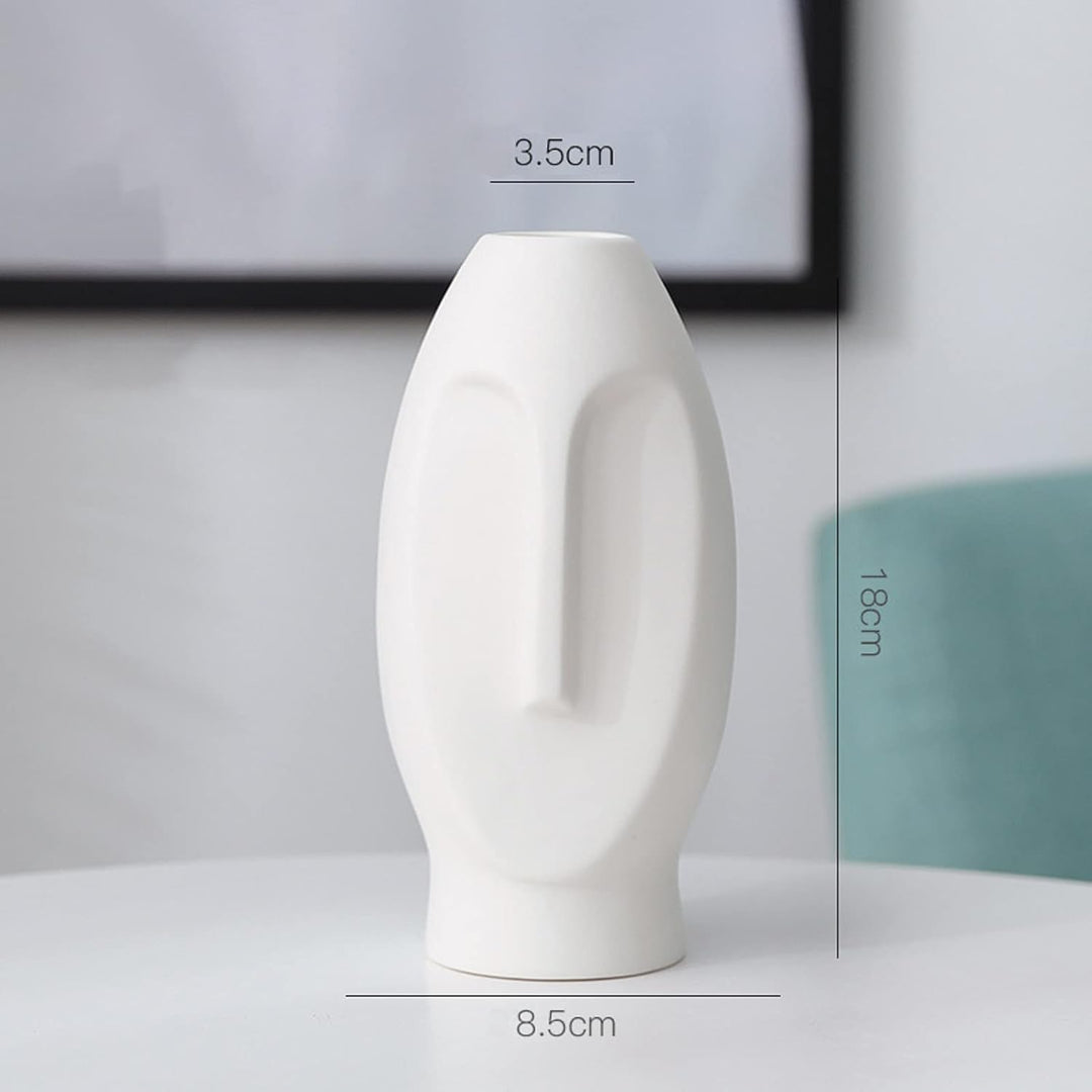 2er-Set Moderne Gesichts Blumenvase, Minimalism Abstrakte Vasen mit Gesichtsgestaltung, Dekorative m