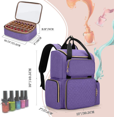 Luxja Nagellack Organizer Tasche für 70 Flaschen Nagellack, Nagellack Aufbewahrung Tasche für Nagelt