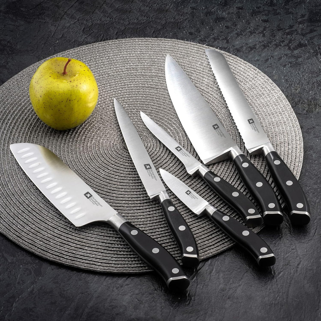 Richardson Sheffield VULCANO Filetiermesser, Schwarz, Mattierte Klinge, Klingenstahl, Scharfes Messe