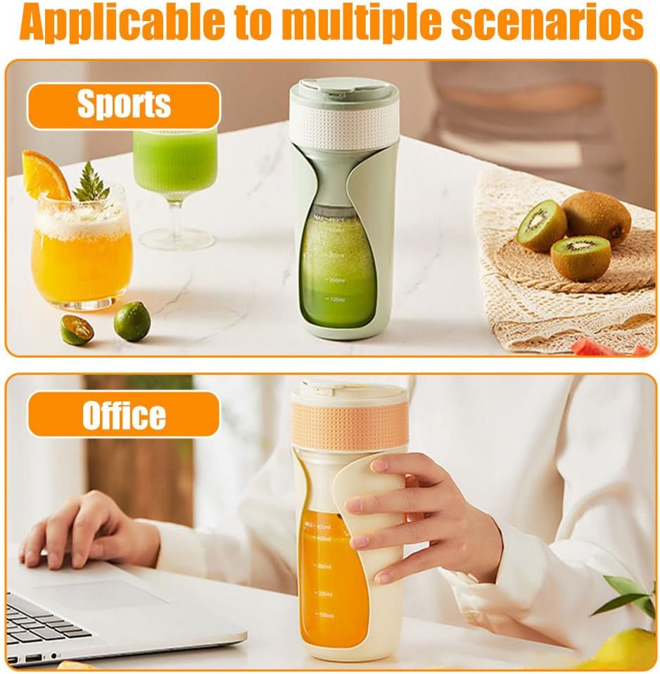 Tragbarer Mixer Becher, Mini Mixer, Saftmixer für Shakes und Smoothies, Auslaufsicherer Persönlicher