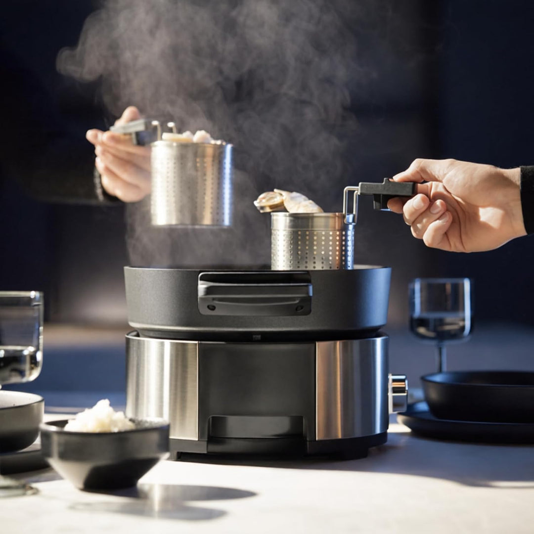 WMF Lono Hot Pot & Dampfgarer elektrisch 3,6l, chinesisches Fondue für 6 Personen, elektrische Dampf