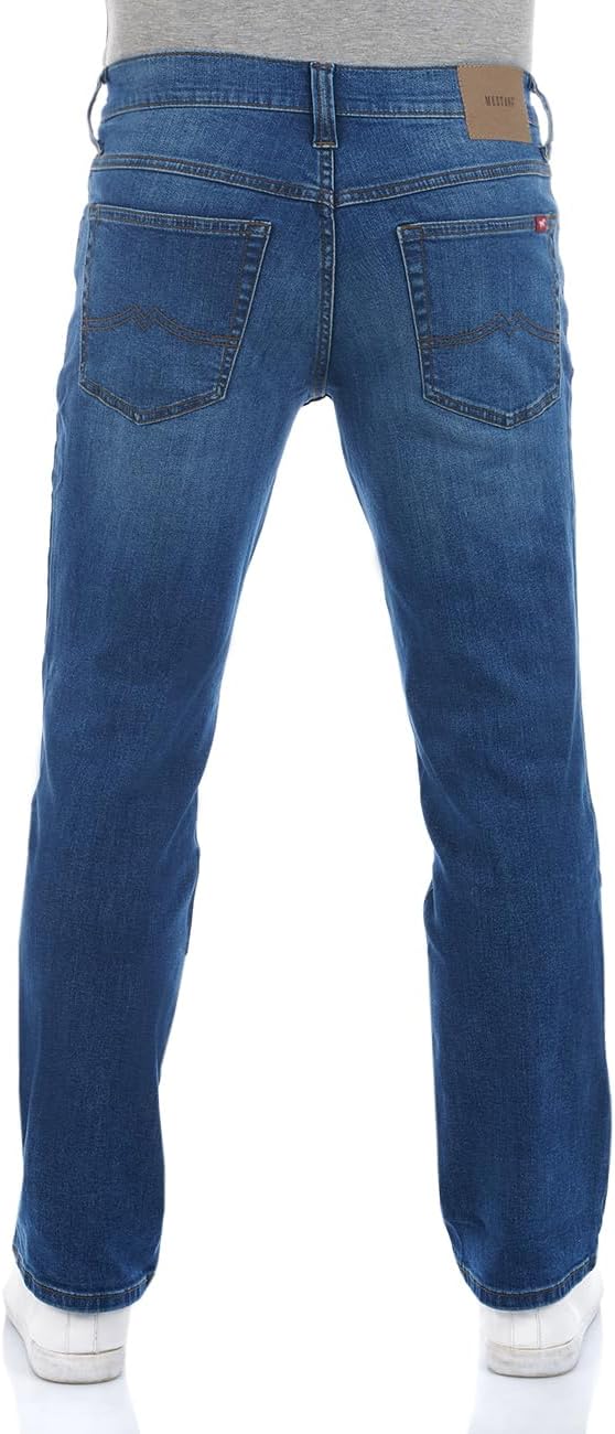 MUSTANG Herren Jeans Tramper Straight Fit Jeanshose Hose Denim Stretch Baumwolle Blau Schwarz w30 w3