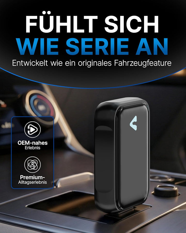 Carplay Wireless Adapter & Android Wireless Adapter fürs Auto – USB-A Plug & Play Nachrüstadapter, U