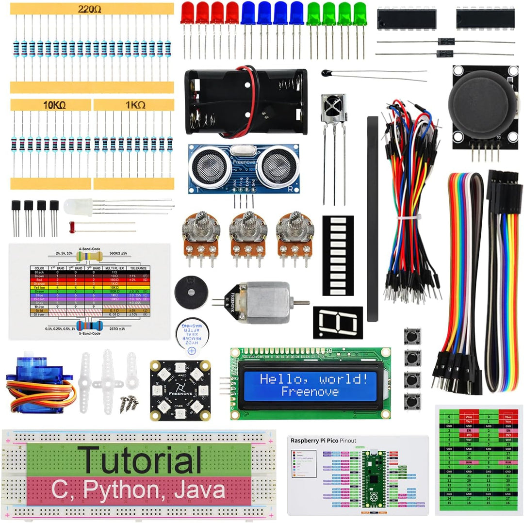 FREENOVE Super Starter Kit for Raspberry Pi Pico (Not Included) (Compatible with Arduino IDE), 513-P