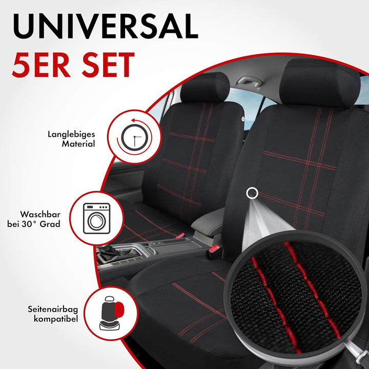 Walser Auto-Sitzbezug Nashville, Universal-Sitzbezug Komplett-Set, PKW-Sitzbezüge, 2 Vordersitzbezüg