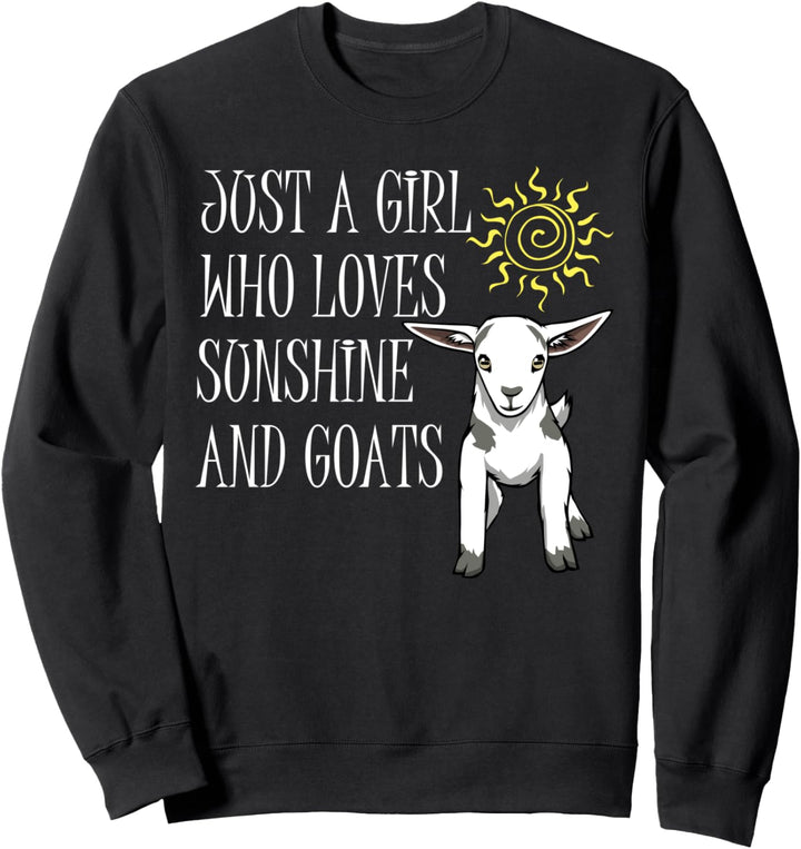 Lustiges Mädchen mag Ziegen Bauernhof Tier Sweatshirt