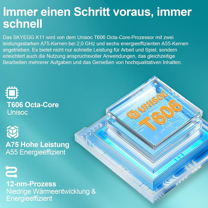Tablet 10 Zoll Android 14, 128GB Speicher (erweiterbar), 8000mAh Akku, Tablet mit Tastatur & Maus, M
