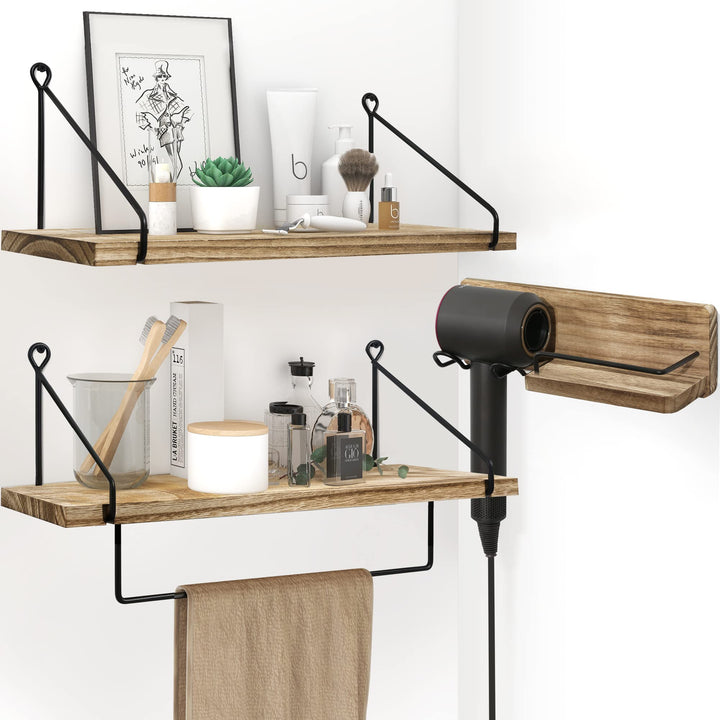 SUMGAR Wandregal küche Holz Schweberegale hängende Regale Wand Holz Dekorative Regale aus Holz für W