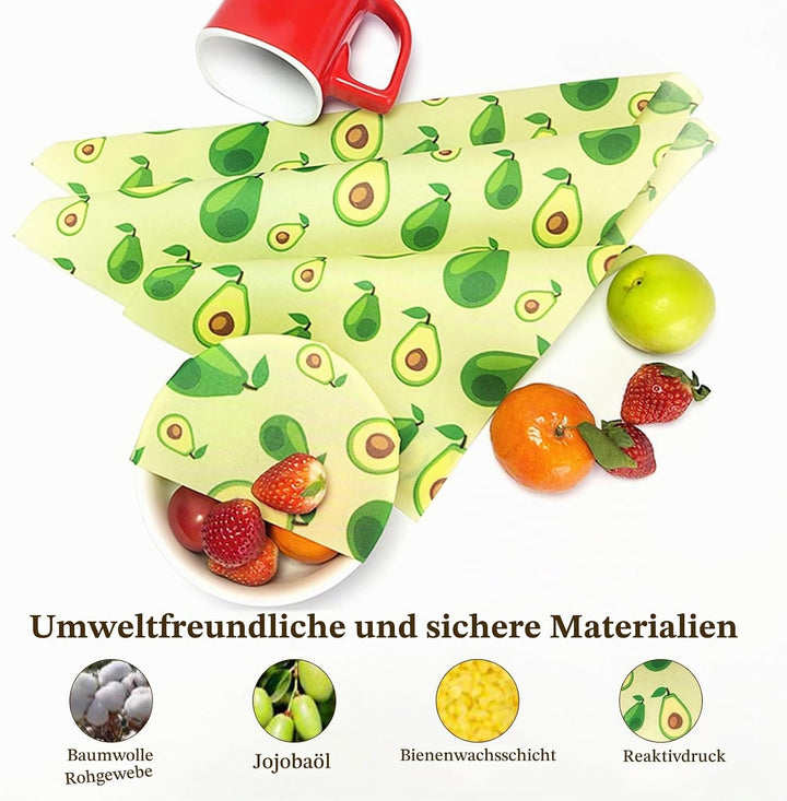 Bienenwachstuch Rolle, Wachstücher Für Lebensmittel, Wiederverwendbare Bienenwachstücher aus Natürli