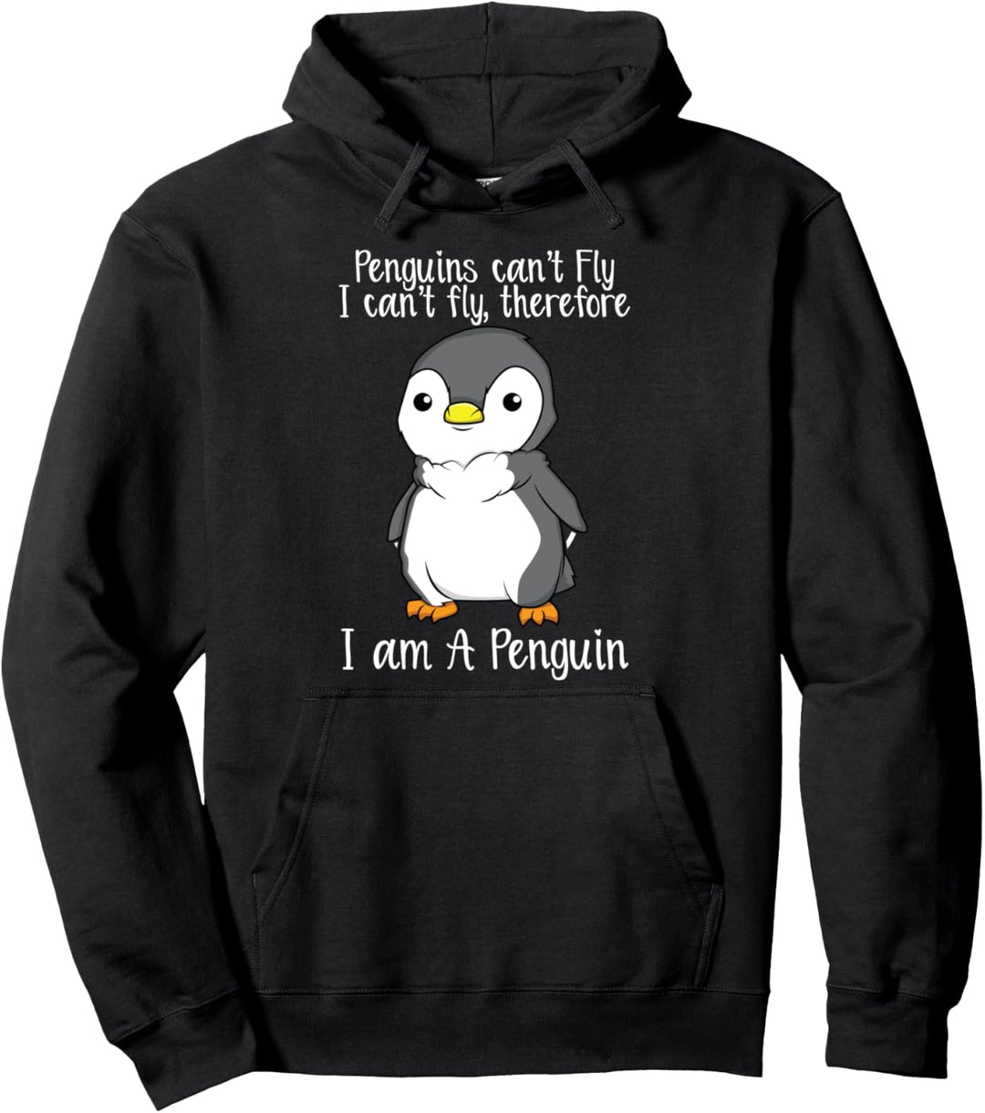 Lustig Ich kann nicht fliegen Ich bin ein Pinguin Pinguine L Pullover Hoodie