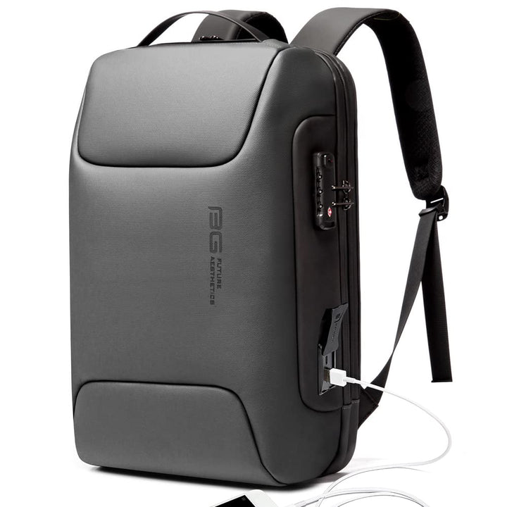 BANGE Anti-Diebstahl-Rucksack mit USB-Ladeanschluss, leichter Business-Rucksack für Damen und Herren