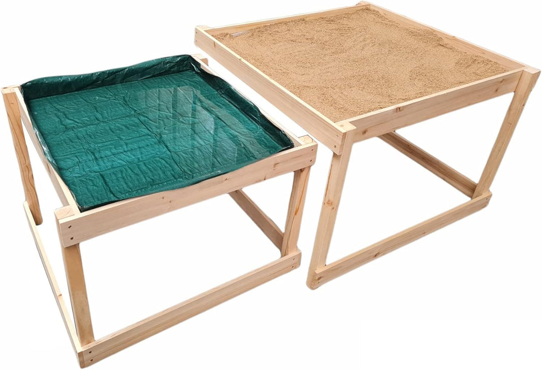 TikTakToo Matschküche/Matschtisch/Outdoorküche aus Holz/Pflanztisch für Kinder/Basteltisch für draus